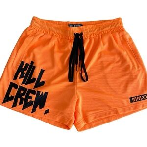 MUAY THAI SHORTS (MID THIGH CUT) - ORANGE 2XL